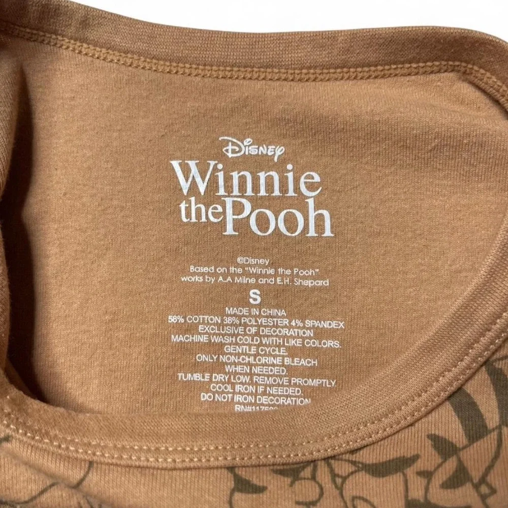 Disney Embroidered Brown Tank Top with Winnie the Pooh Print - Picture 4 of 4